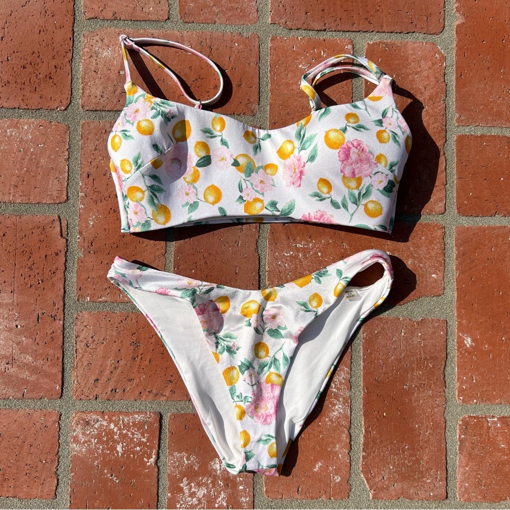 NWOT VS Floral and Citrus Bikini Set